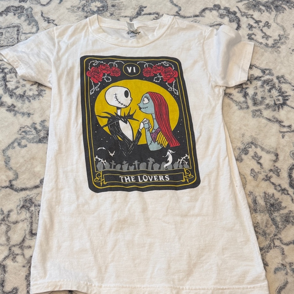 Disney White Tee with The Lovers Graphic